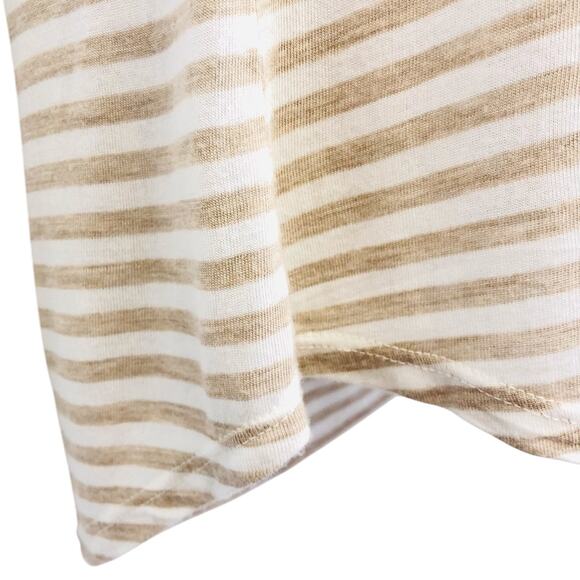 Vintage Anthropologie Little Yellow Button Popover Top Stripe V Neck Tunic - Picture 13 of 15